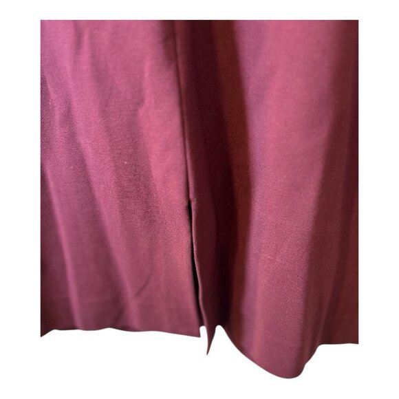 MM Lafleur Women's The Greenpoint Skirt Garnet Front Slit High Rise Pencil Sz 14 - Picture 2 of 7